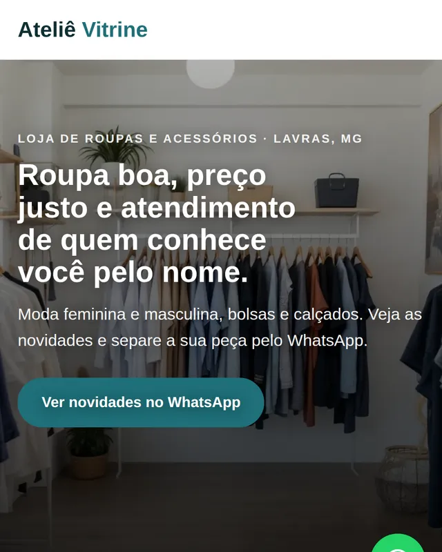 Site de exemplo de uma loja